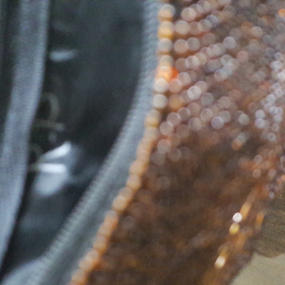 Brown/antique gold beaded evening bag (8 1/4" w by 5" h by 1 1/2" deep) - Picture 4 of 8